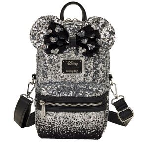 BNWT Loungefly Minnie Mouse Ombre Sequin Sling Crossbody Bag
